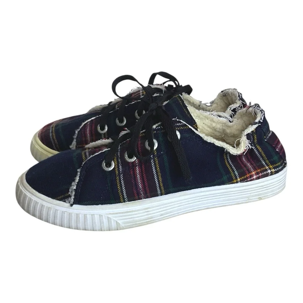 Tommy Bahamas Plaid Insulated Sneakers‎ Memory Foam Size 8.5M